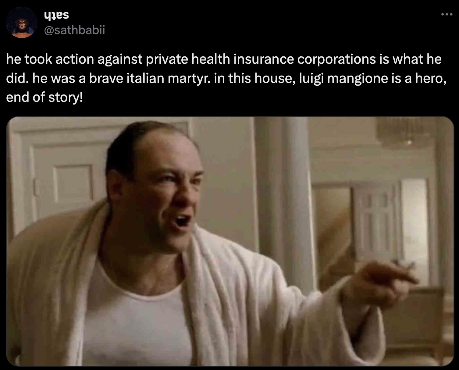 house christopher columbus is a hero - es he took action against private health insurance corporations is what he did. he was a brave italian martyr. in this house, luigi mangione is a hero, end of story!